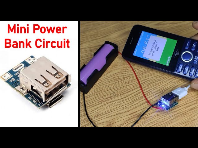 Mini Power Bank Circuit || 5V Lithium Battery Charger Step Up Protection Board || Boost Power