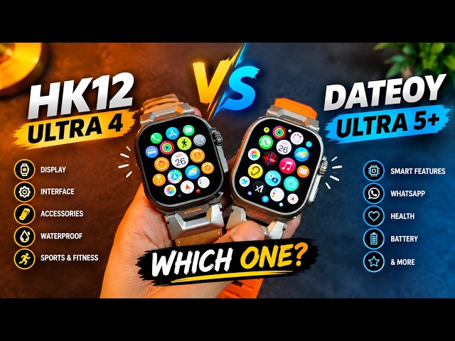 HK12 Ultra 4 vs Dateoy Ultra 5 Plus – Which Smartwatch Is Better?