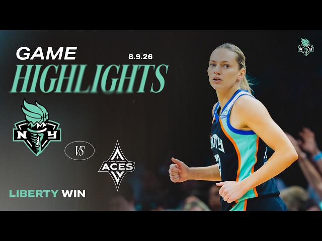 Johannès Goes OFF: 7 3PM, 27 Points in Liberty’s 40-Point Win over Las Vegas Aces | 8/9/26 WNBA
