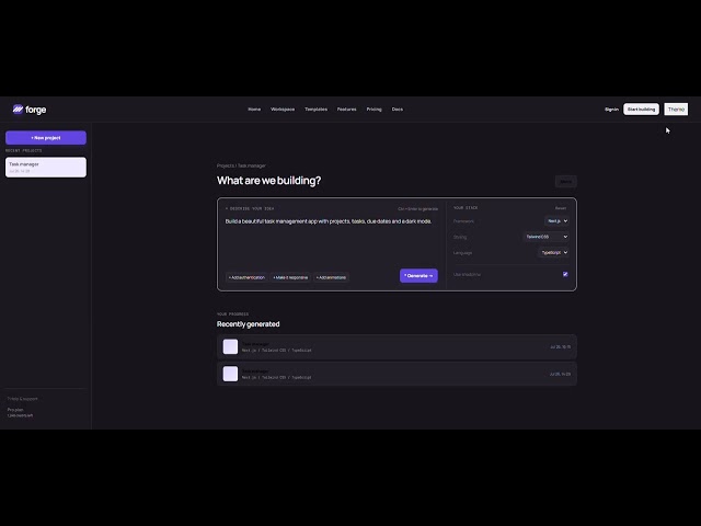 Forge — AI-Powered Code Generator