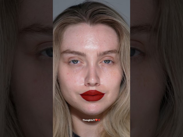 Trying the red lipstick theory❤️ #redlipstick #lipstick #makeup #makeuptips