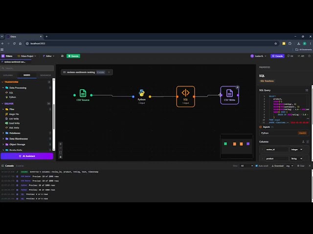 SQL + Python in One Pipeline, Zero-Copy via Arrow — Odara ETL