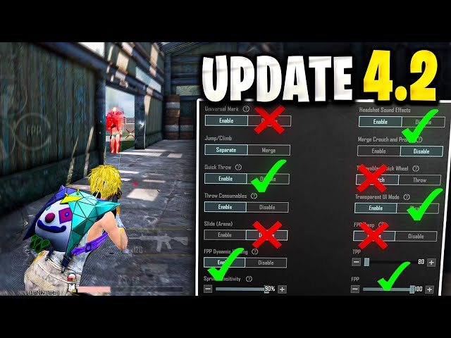New Update 4.2 Best Settings & Sensitivity to Improve Headshots and Hip-Fire ✅❌ | PUBG MOBILE / BGMI