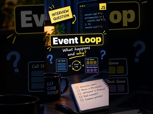 Only 1% can answer Event Loop questions on Interview 😨 #JavaScript #Interview