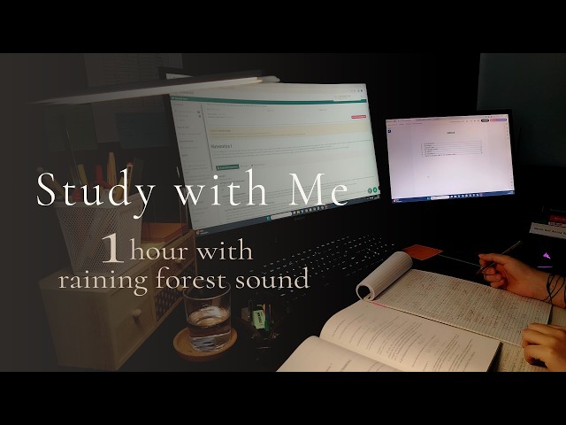 🌿 1 hour Study with Me | 50/10 pomodoro technique with timer | lofi music during breaks