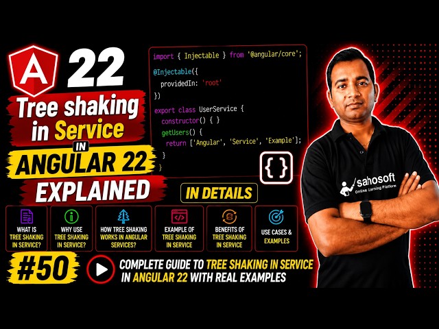 Tree shaking in Service in Angular 22 Explained in Details | Angular 22 complete course
