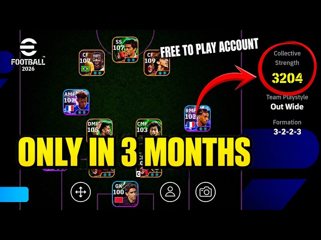 How I Gained 3200+ TEAM Strength in JUST 3 Months - eFootball 2026 🎮