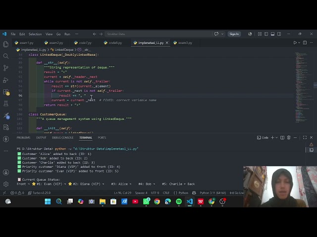 Implementasi Linked Deque