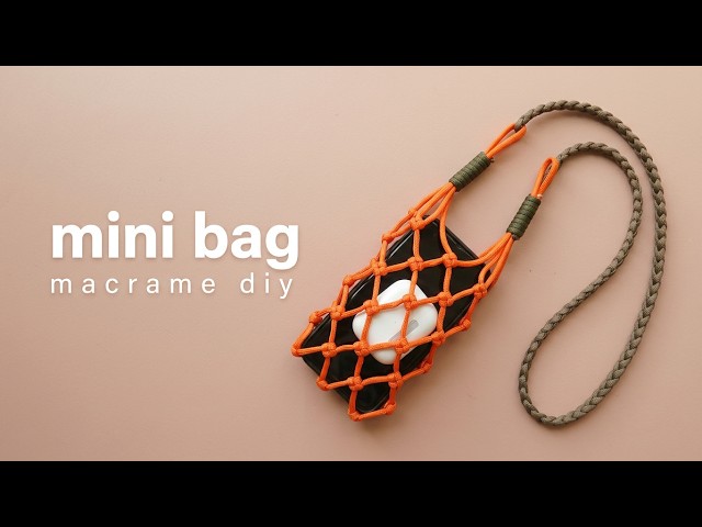 How to Make Macrame Paracord Phone Bag / Mini Bag | Bolsa de Macrame | Step by Step Tutorial