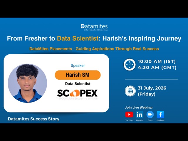 From Fresher to Data Scientist – Harish's Inspiring Journey