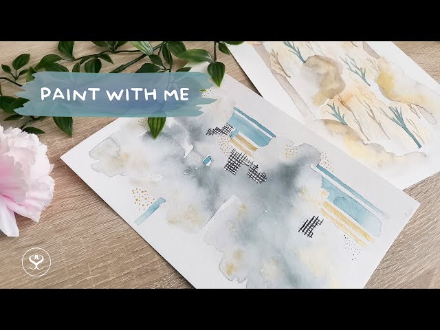 Paint with me - super relaxing long watercolor abstract painting video
