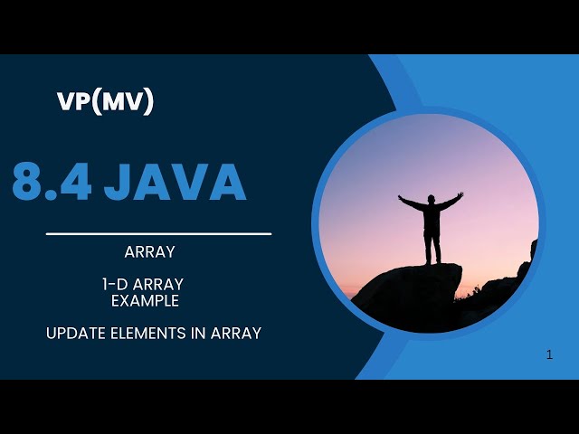 1-D Array - Update and display elements of an array in Java