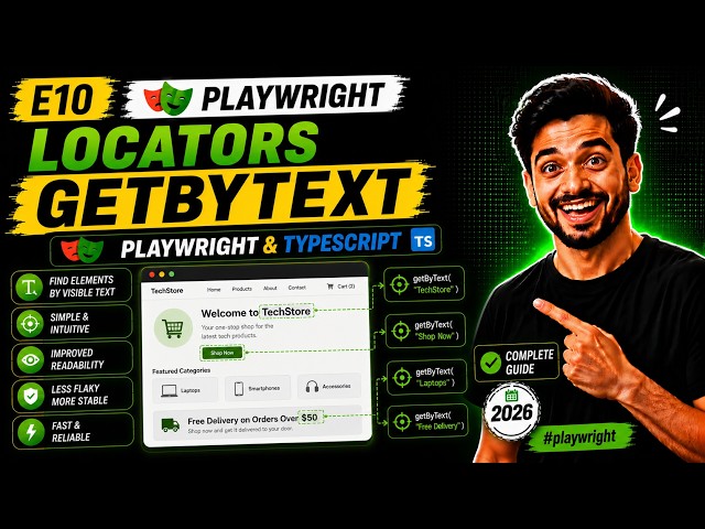 Playwright Locators GetByText #playwright #typescript