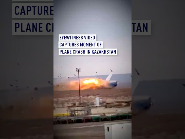 UGC footage shows moment Azerbaijan Airlines passenger plane crashes in Kazakhstan