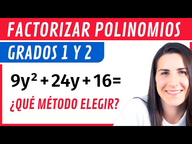 MÉTODOS para FACTORIZAR Polinomios ❎ Primer y Segundo Grado