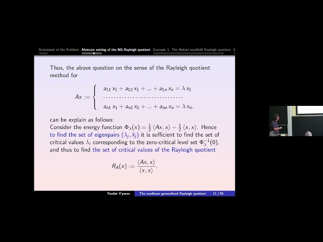Ya.Sh. Ilyasov | The nonlinear generalized Rayleigh quotient method and its applications