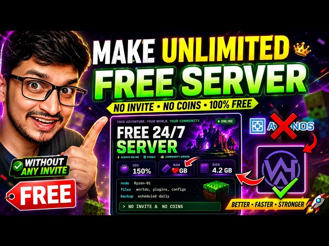 Is THIS The New Best Free Minecraft Server Host? | Make Unlimited Free Minecraft Server 24/7😱