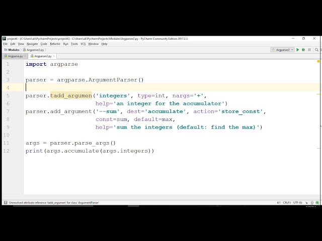 Argparse-Python modules