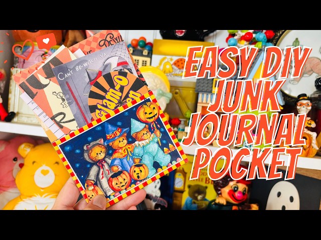 EASY Junk Journal Pocket Step by Step  / 10 Minute Craft for Journals / Pen Pal Mail Idea