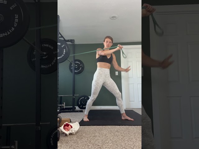 banded rotation press - core & pelvic floor postpartum program