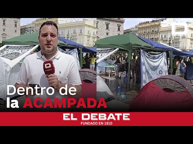 El Debate, dentro de la acampada ilegal de profesores en huelga en Valencia