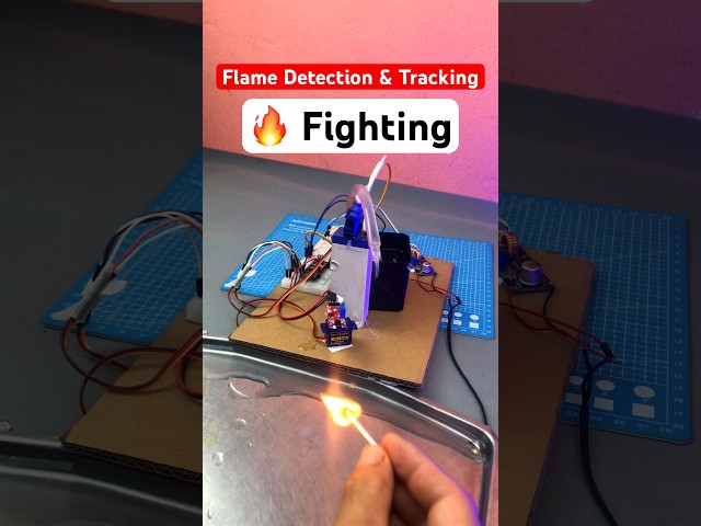 🔥 Flame Detection with Water Pump | Automatic Fire Extinguisher using Arduino #shorts #trending