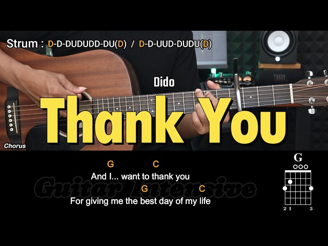 Thank You - Dido | EASY Guitar Tutorial with Chords - Guitar Lessons