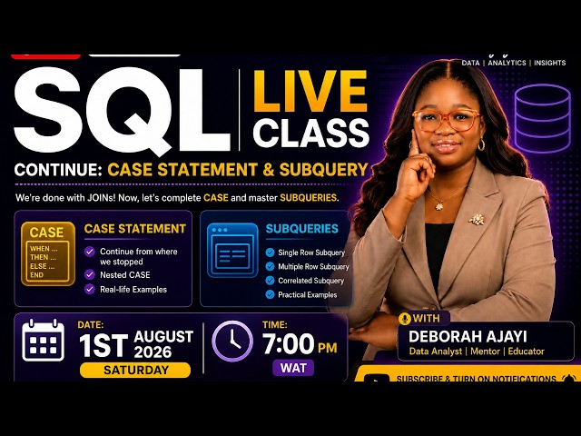 SQL for Beginners | Master SQL CASE Statements & Subqueries