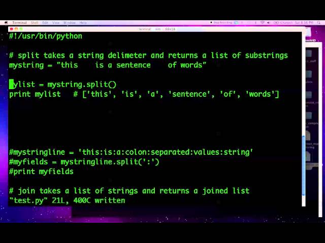 Python 15:  Split and Join