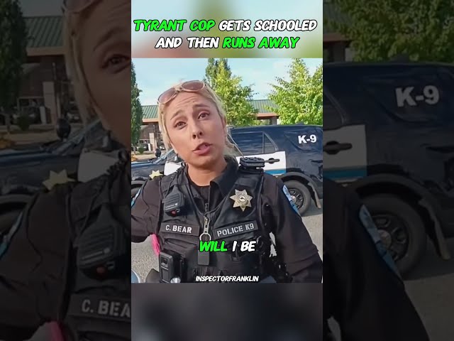 Tyrant Cop Gets Schooled And Then Runs Away