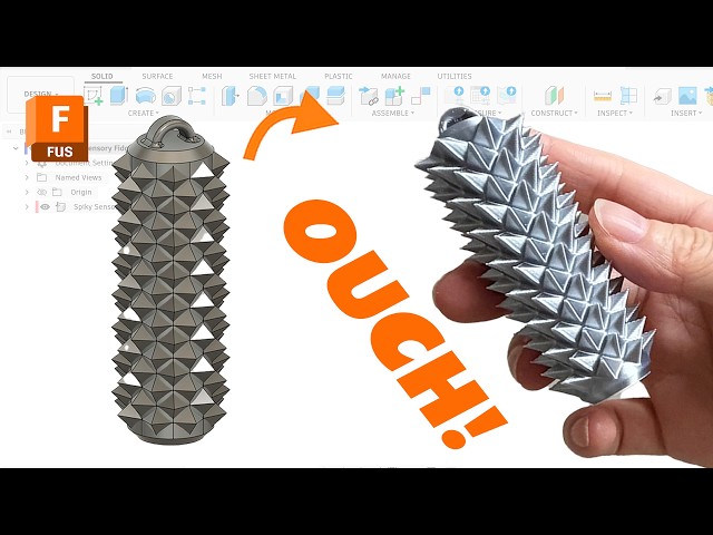 Spiky Fidget with Adjustable Pain | 9-Step Fusion Tutorial