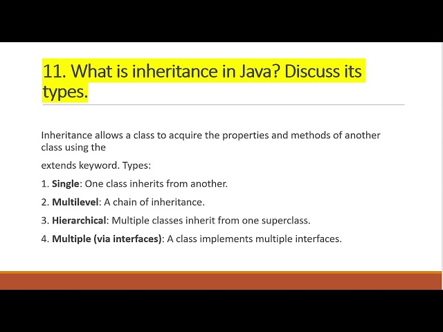 Java Interview Questions and Answers  PART 1