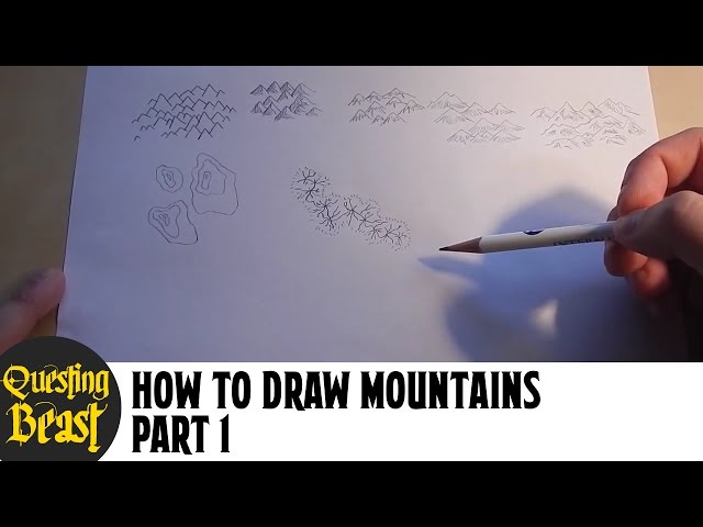 How to Draw Mountains - Part 1: Fantasy Map Making Tutorial for DnD