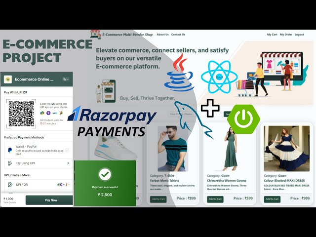 E-commerce Project using Spring Boot, React JS & MySQL | Razorpay Payment Gateway Integration