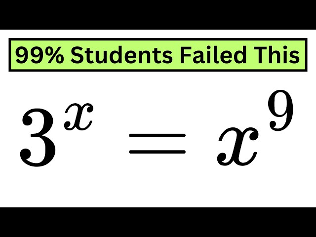 3^x = x^9 | Find the value of x