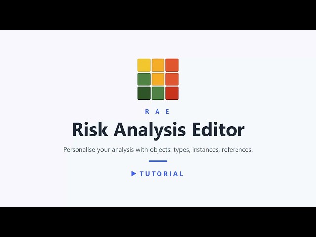 Personalise an analysis with objects (Risk Analysis Editor)