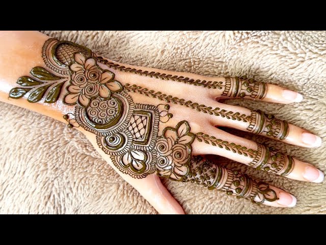 Very Beautiful Easy And Quick Mehndi Design For Back Hand| Back Hand Simple Mehendi Design | Mehandi