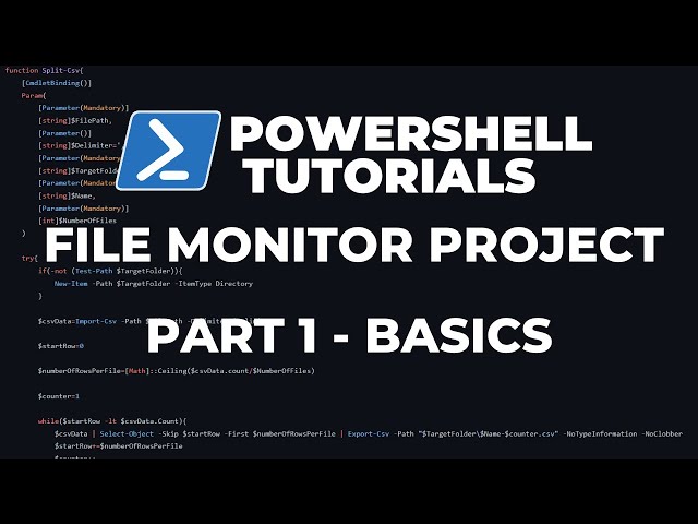 PowerShell Tutorials : File Integrity Monitor Project - Part 1 - The basics