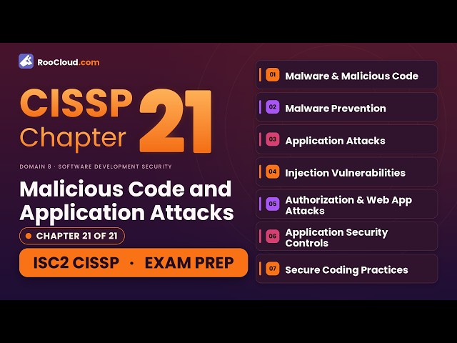 CISSP Chapter 21: Malicious Code & Application Attacks (1-Hour Deep Dive) | RooCloud