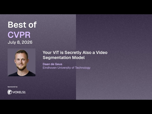 Your ViT is Secretly Also a Video Segmentation Model