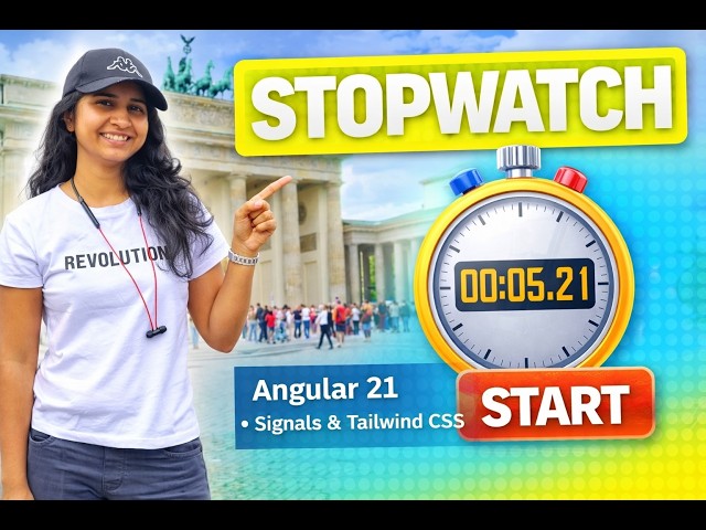 Stopwatch Application | Signal Based Mini Projects using Angular 21 & TailwindCSS