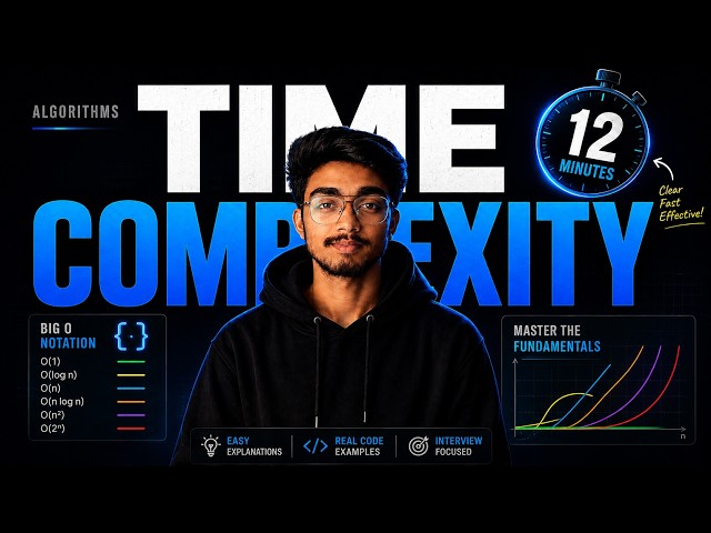 Time Complexity & Big O Notation Explained — With Real Examples (For Beginners)