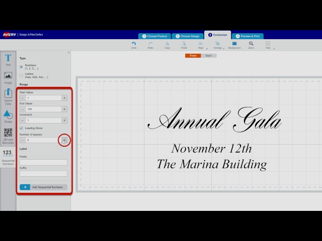 How to Add Sequential Numbering to Avery Products
