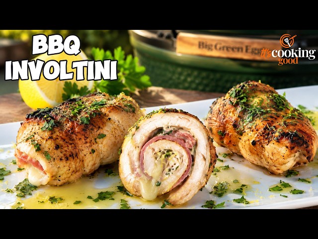 Italian BBQ Chicken Involtini Recipe | Stuffed Chicken Breast!