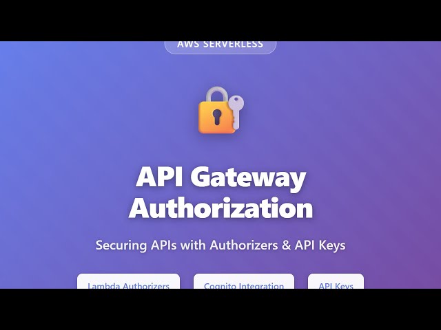 API Gateway Authorization: Securing APIs with Authorizers & API Keys | AWS Serverless Tutorial