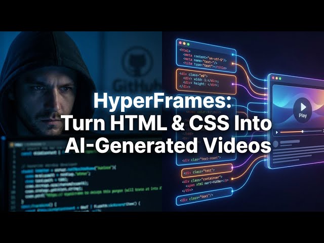 Remotion's strongest rival? hyperframes hands-on: write programs with HTML/CSS, AI auto-generate...