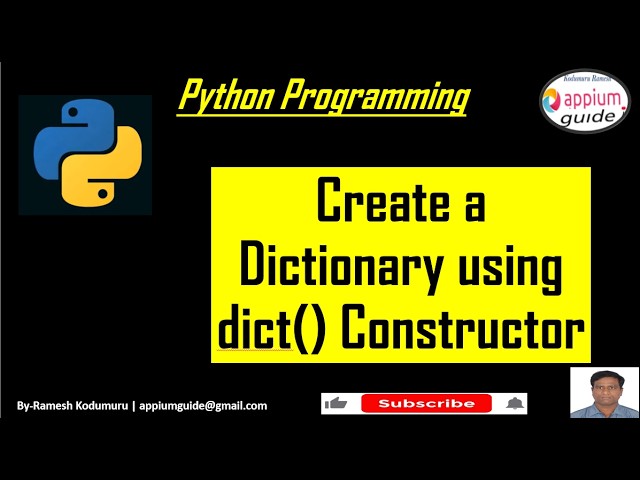 Create a Dictionary using the dict() Constructor | Python Tutorial for Beginners