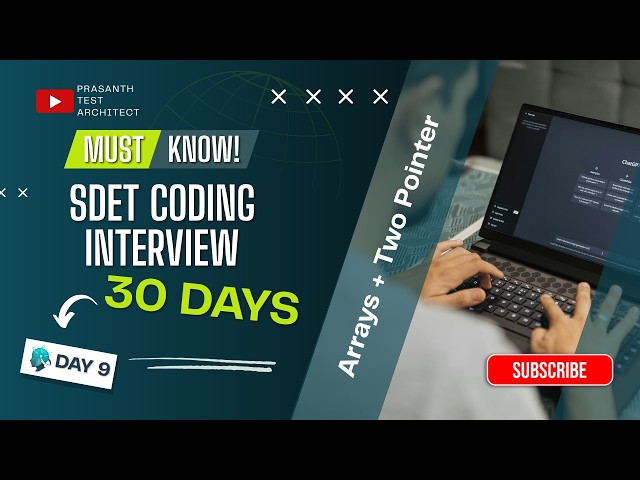 Day 9: Two Pointer Pattern Explained in 10 Minutes 🔥 | Crack SDET Coding Interviews (Java)