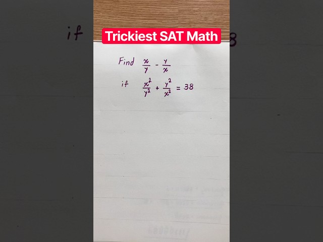 Can you solve this tricky SAT Math Problem? #math #satmath #mathtricks