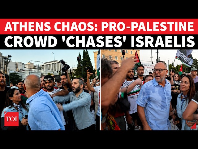 On Cam: Pro-Palestine Crowd 'CHASES' Israelis In Athens, Ugly CLASH Erupts; 'Zionists Not Allowed'